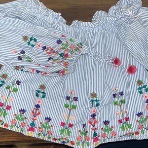 Beautiful floral off the shoulder blouse